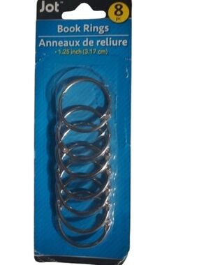 Jot Binding Ring Hinged Book Binder Ring 1.5 Inch Diameter Pack of  7 ct  used